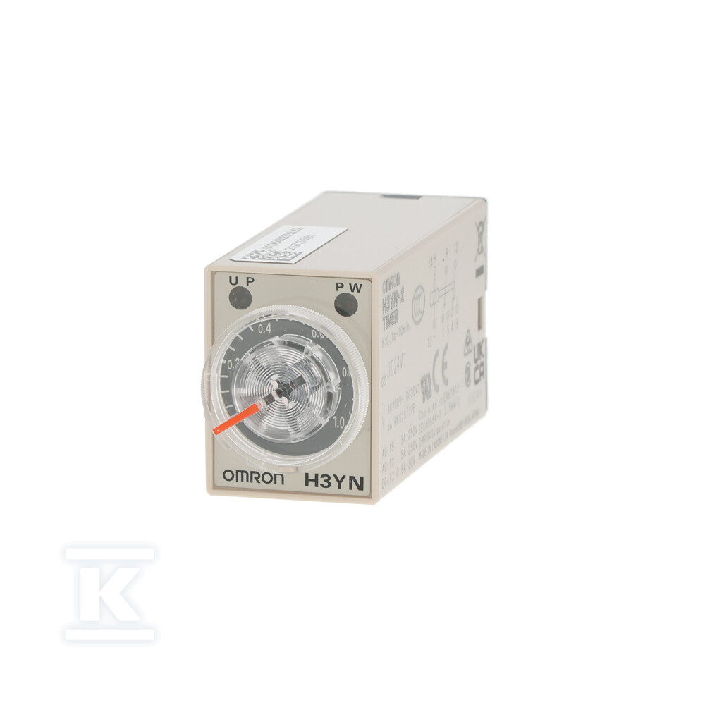 Regulator czasowy, wtykowy, 8-pin, - H3YN-2 DC24